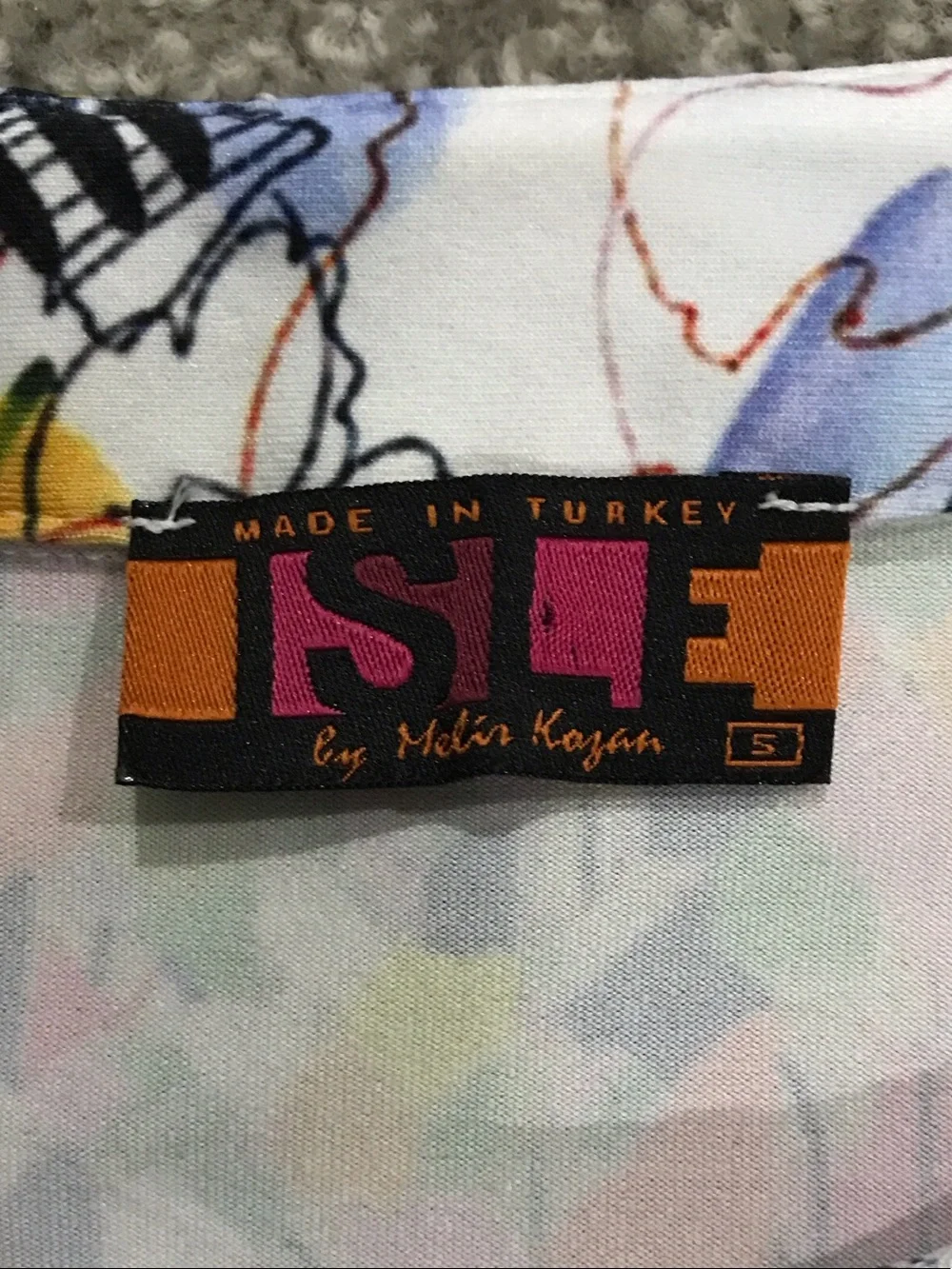 Isle by Melis Kozan Abstract Boutique Colorful Shift dress made in Turkey